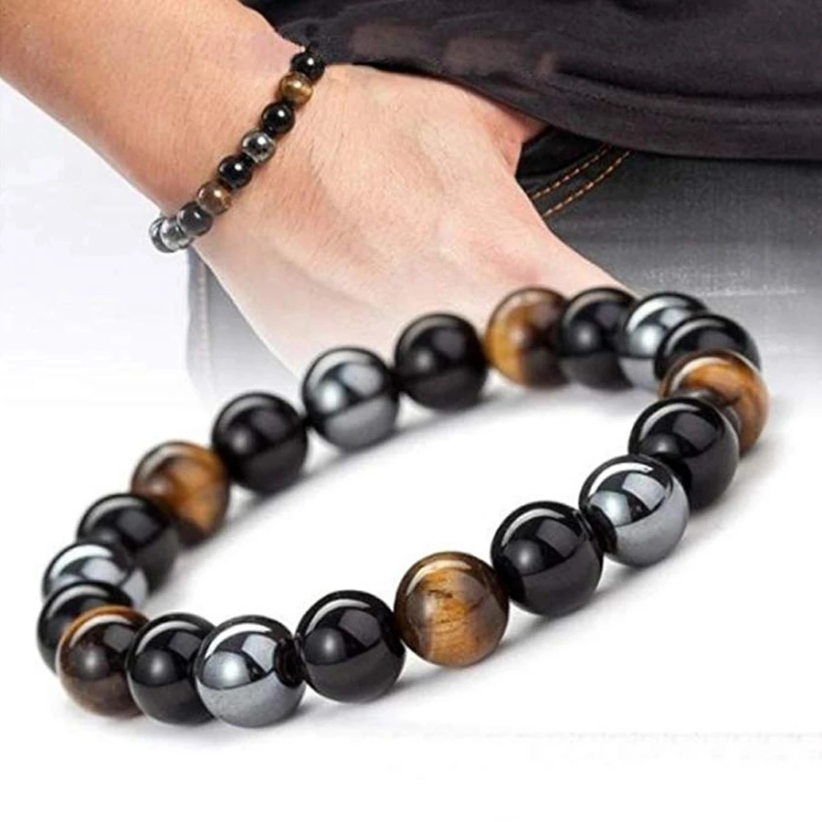 Men Magnetic Health Protection Jewelry Nature Stone Beads Bracelets