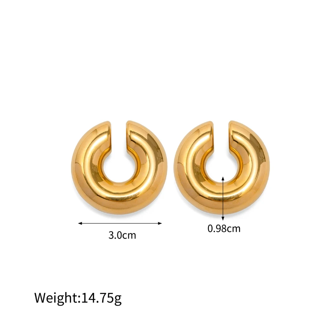 Cuff Earrings Stainless Steel Gold Plated Ear Cuff Earrings Non-Piercing Fake Helix Cartilage Cuff Earrings Various Styles Conch Ear Cuffs Fine Jewelry for Wome