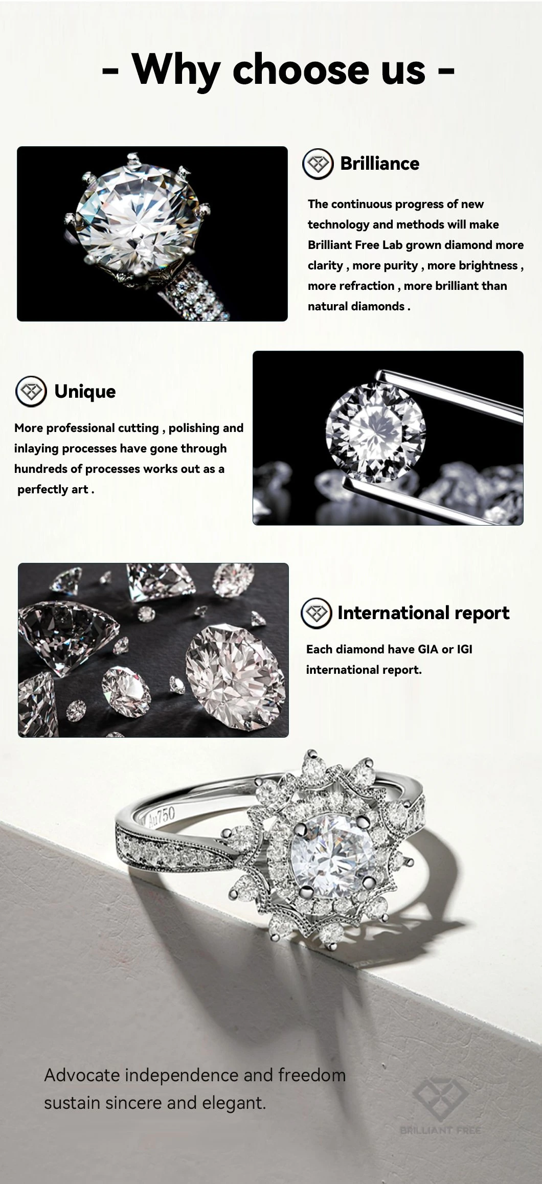 1.0 Carat Lab Grown Diamond Rings Wedding Rings Couple Rings for Gift Necklace Bracelet Fashion Jewelry Ring