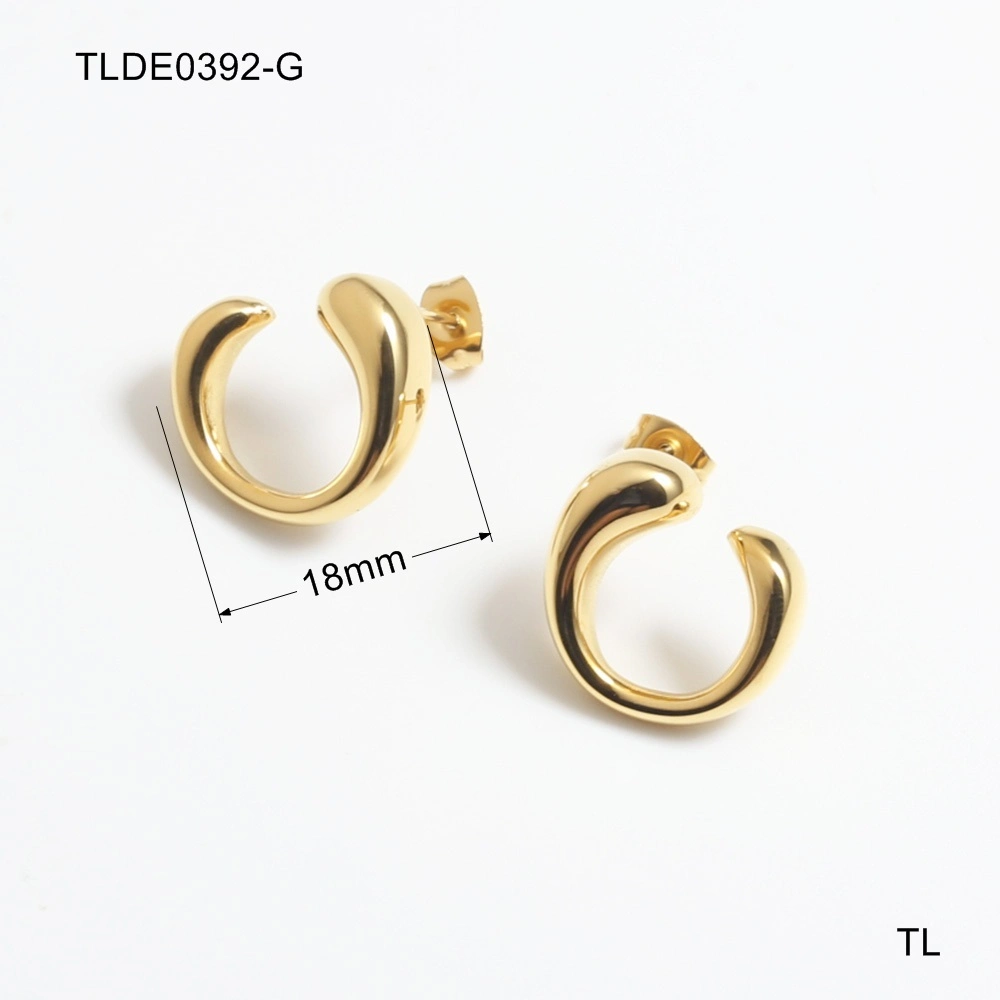 Factory Wholesale Customization 18K PVD Gold-Plated Casting Process Stainless Steel Earrings Fashion Jewelry Spot Wholesale