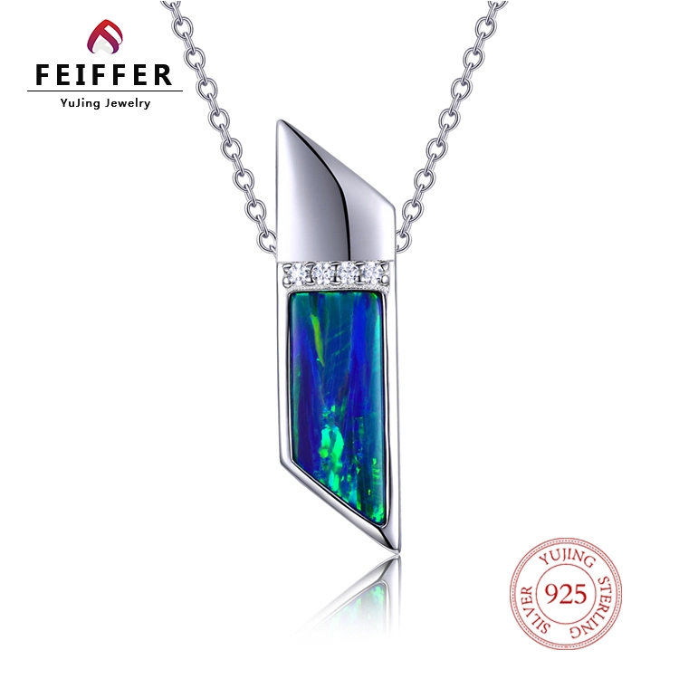 Personality Fine 925 Silver Pendant Opal Custom Jewellery Necklaces 925 Sterling Silver New Style Jewelry Fire Opal Necklace