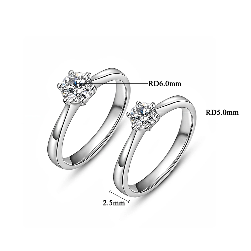 Fine Jewelry 925 Silver Engagemet Ring for Lovers/Couples