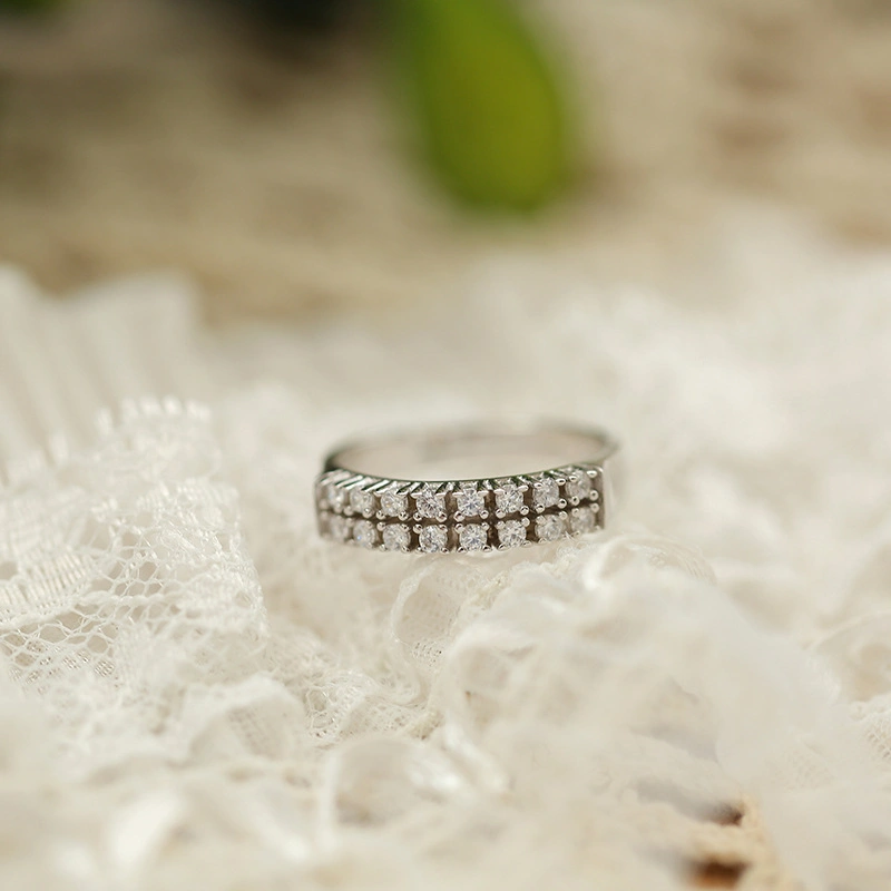 Elegant Custom Fashion Jewelry Couple&prime; S Moissanite Diamond Ring 925 Sterling Sliver Jewelry Engagement Rings