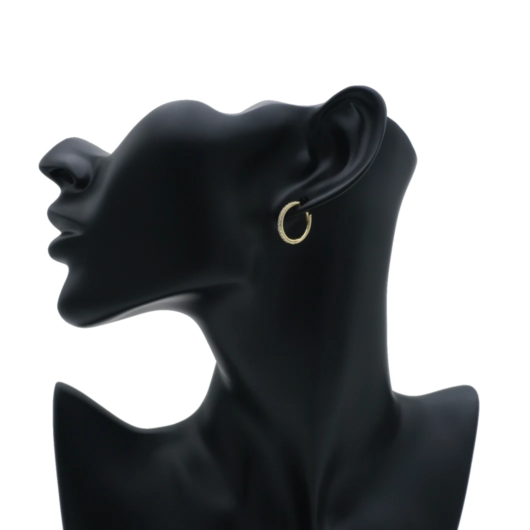 1.5cm-3cm 925 Sterling Silver Post Small Hoop Earrings Cubic Zirconia Huggie Hoop Earring for Women Girls