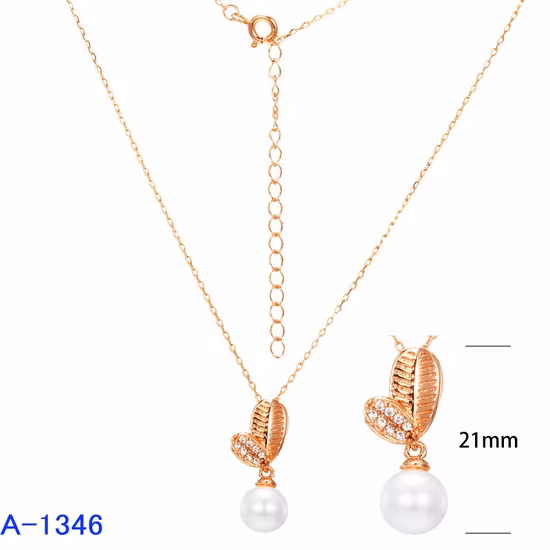 New Model Fashion Jewelry 925 Sterling Silver Pear CZ Necklace for Women