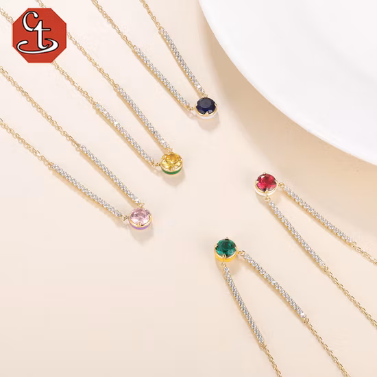 Luxury 925 Sterling Silver Choker Necklace with Flower Pear Shape Diamond Wedding Jewellery Necklaces for Bridal