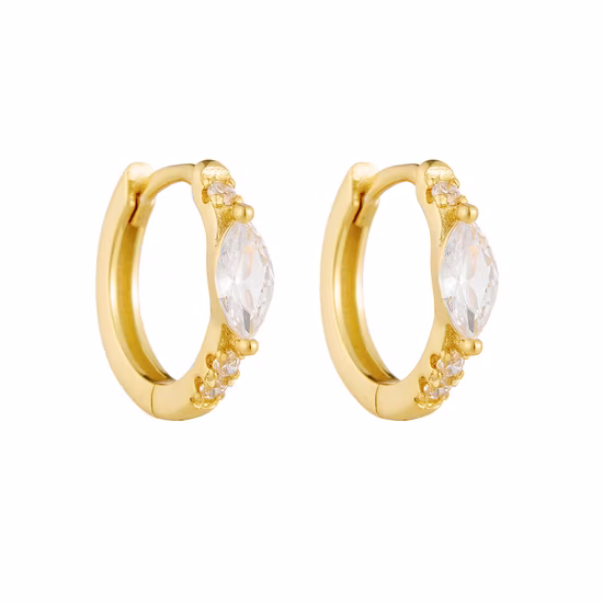 1.5cm-3cm 925 Sterling Silver Post Small Hoop Earrings Cubic Zirconia Huggie Hoop Earring for Women Girls