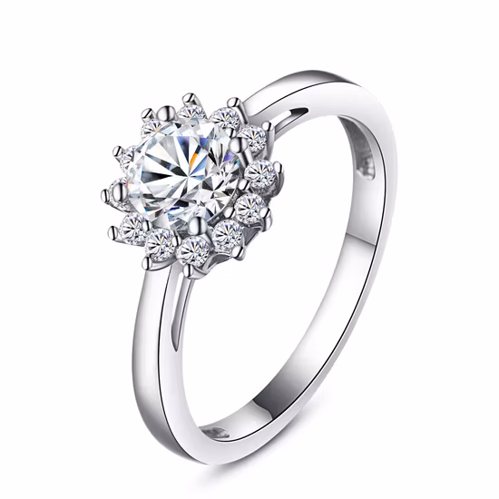 Fashion 925 Sterling Silver Fine Jewelry Ring with CZ Customized Design for Wholesale