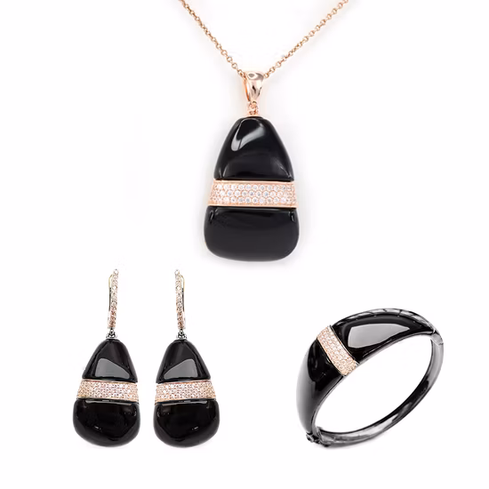 High Quality Silver Jewelry 925 Necklace with Pear Stone